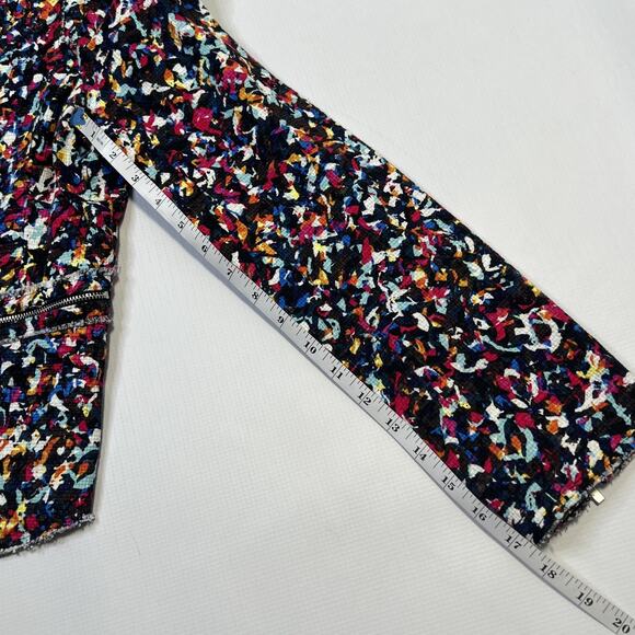 1.STATE Jacket Womens Large Tweed Zip Front Lined Textured Boho - Picture 14 of 14